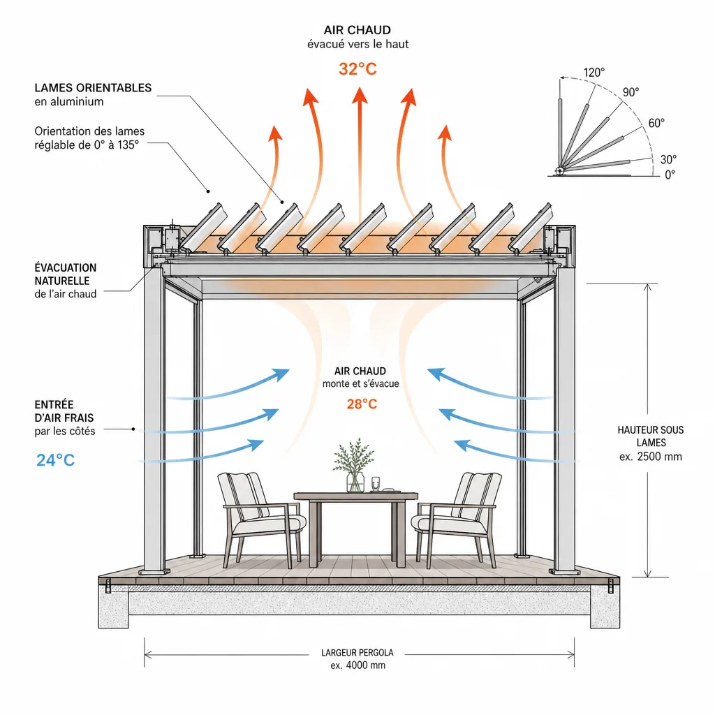 Cette installation estivale réduit la température de votre terrasse de plusieurs degrés sans climatisation ! — Ales-Pergola.fr