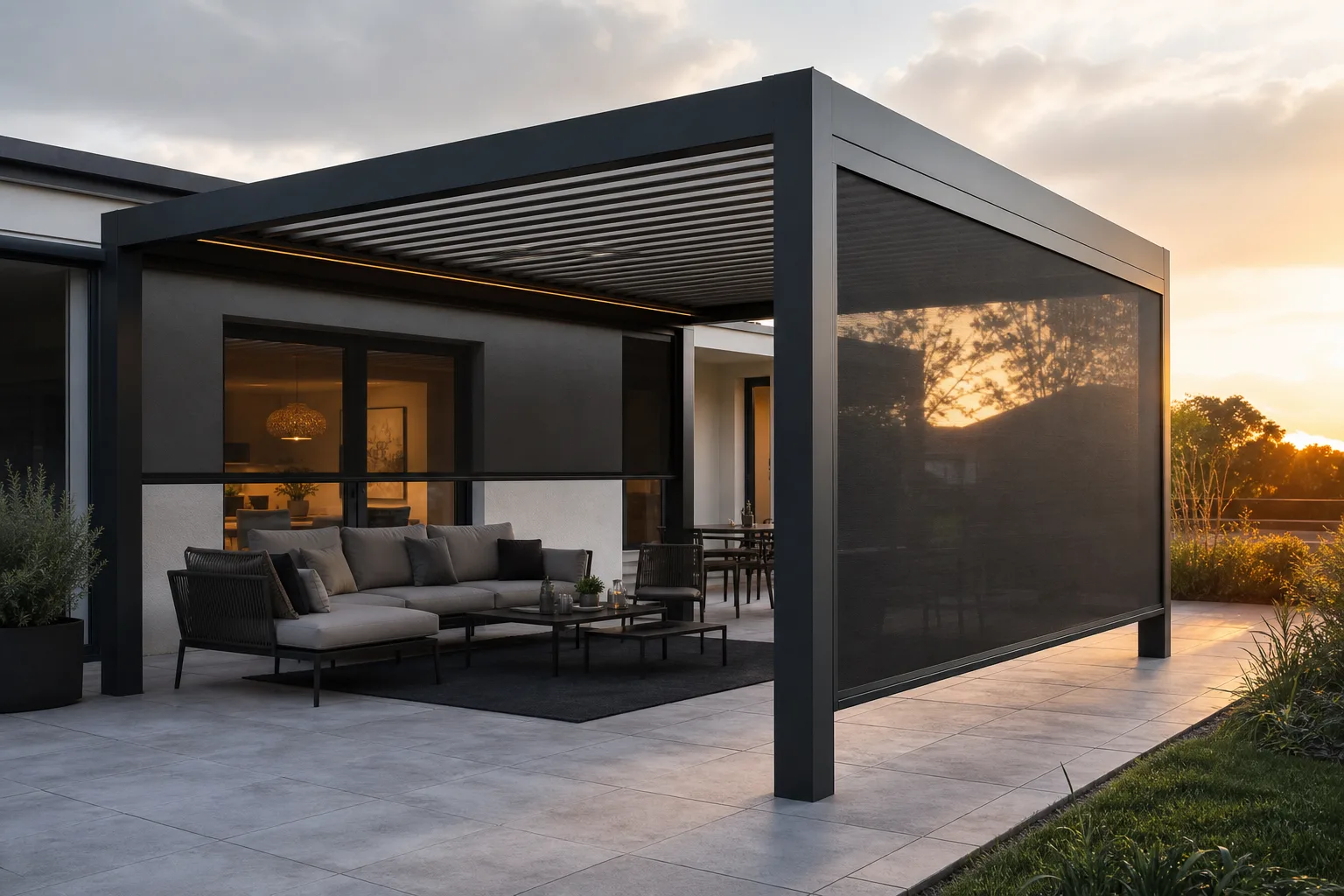 Comment vous protéger du vent sous votre pergola ? — Ales-Pergola.fr