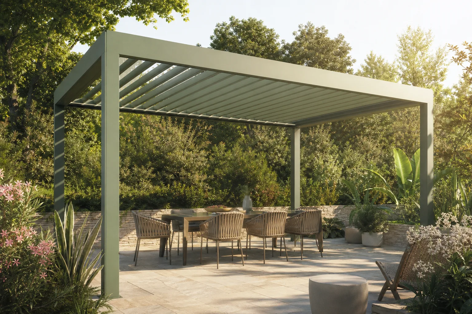 Pergola bioclimatique : top des couleurs tendances en 2026