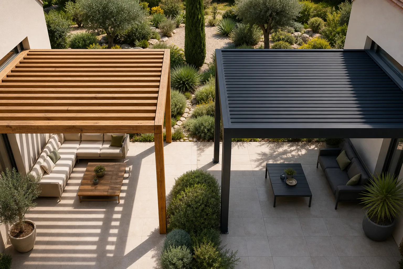 Pergola bois ou aluminium : laquelle choisir ?