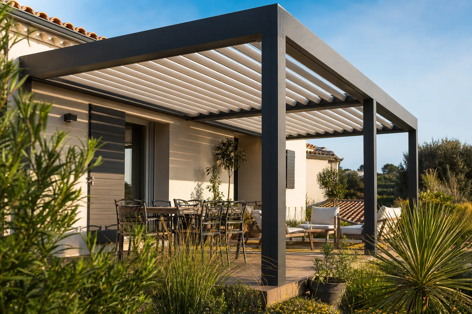 Pergola bioclimatique Alès — installation sur mesure dans le Gard (30)