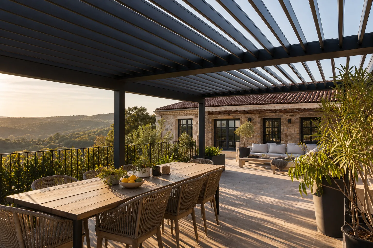 Pergola bioclimatique Rousson — installation sur mesure dans le Gard (30)